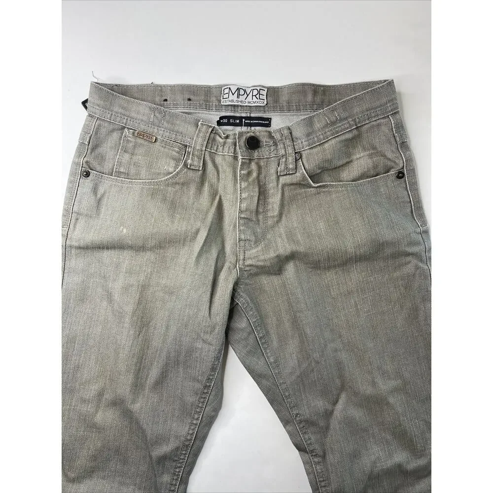 Empyre Mens Size 30 Washed Gray Jeans